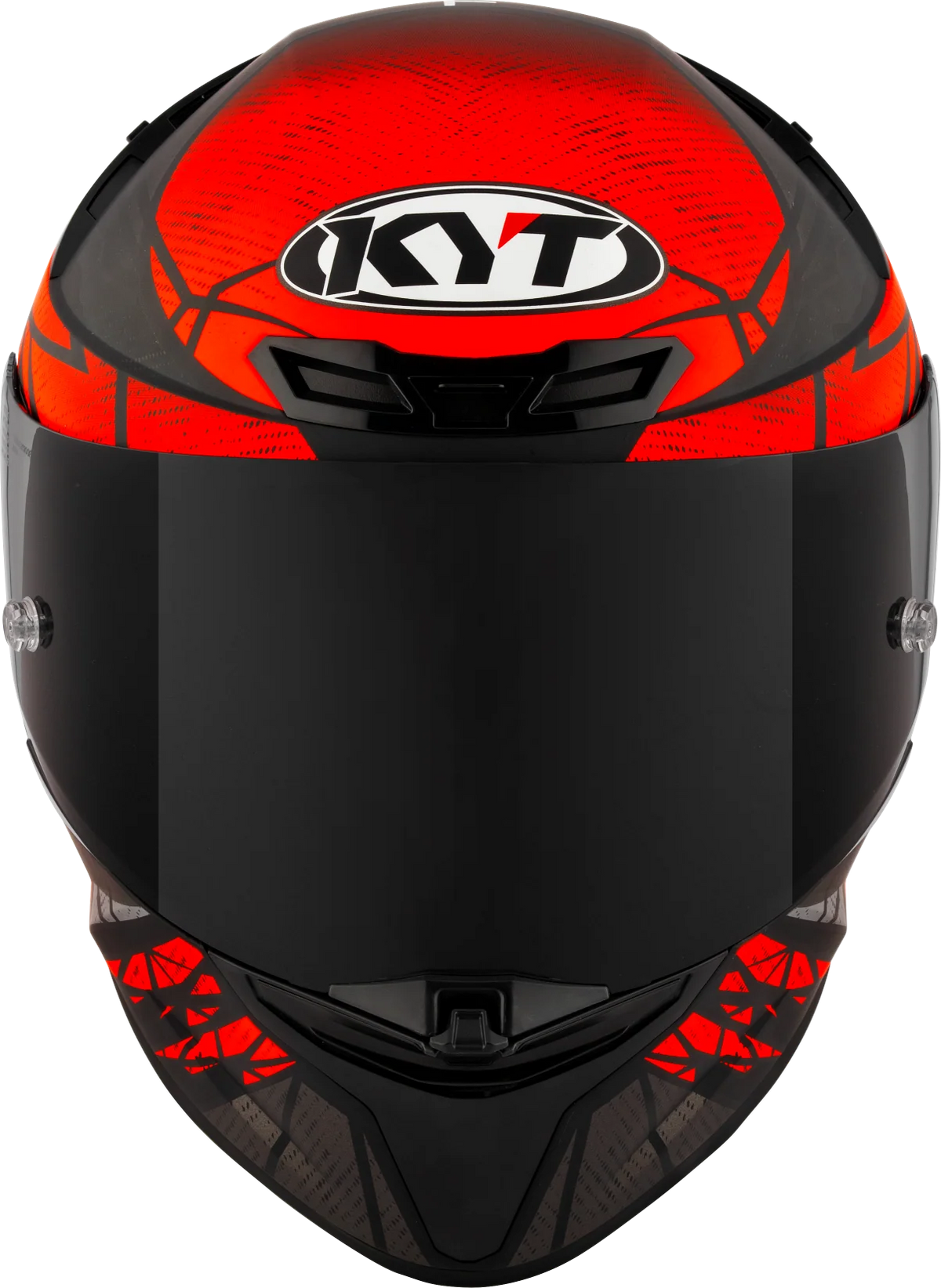 KYT TT Revo Combustion Gloss Black Red Helmet