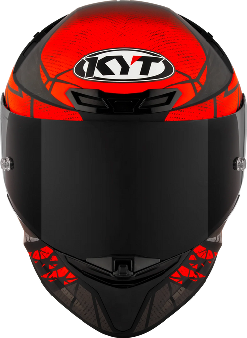 KYT TT Revo Combustion Gloss Black Red Helmet