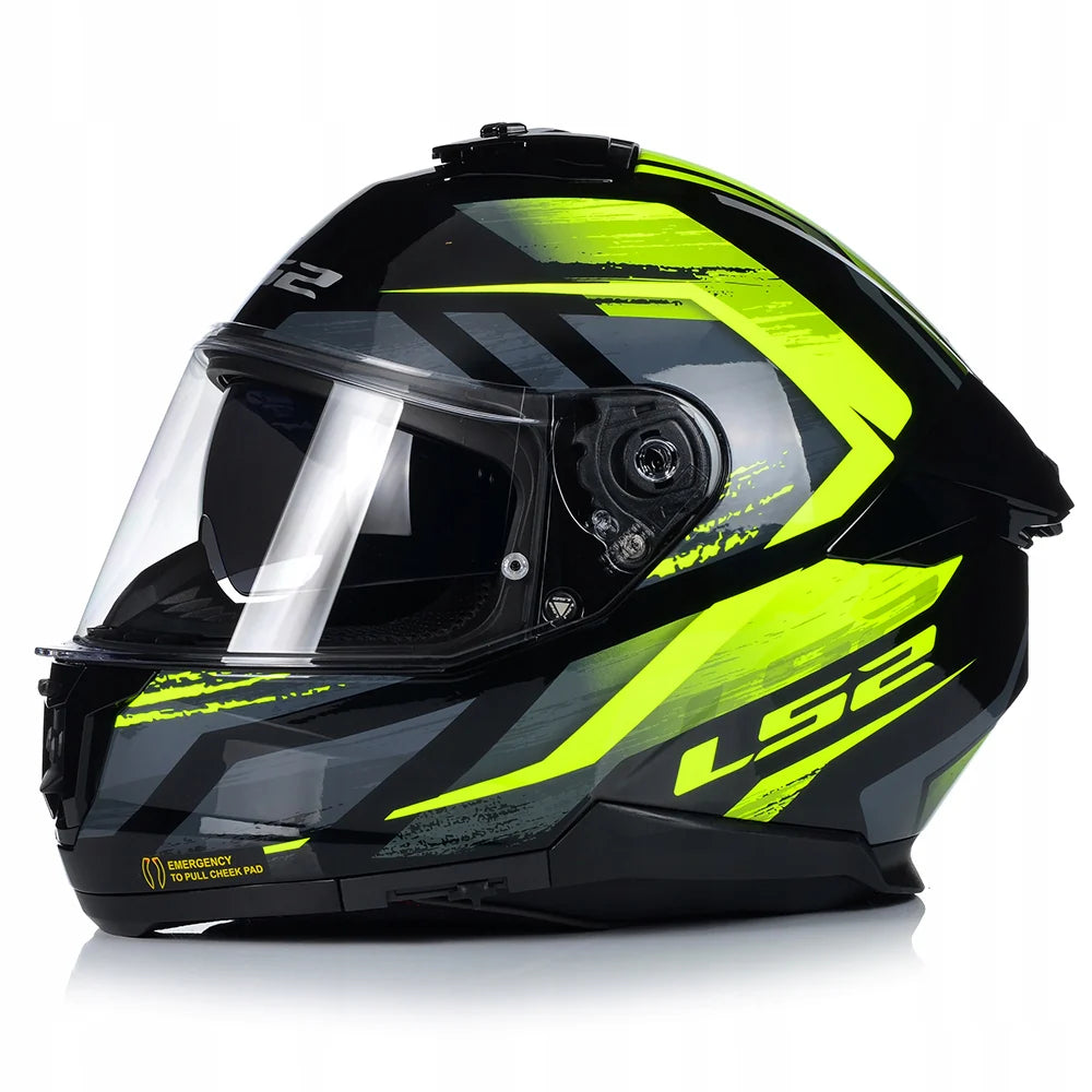 LS2 FF320 STREAM ll FURY HELMET- BLACK NEON