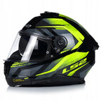 LS2 FF320 STREAM ll FURY HELMET- BLACK NEON