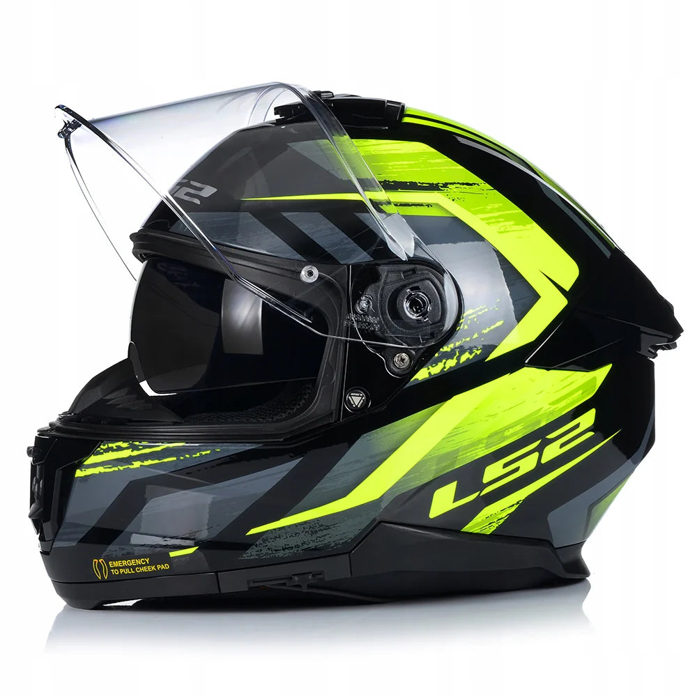 LS2 FF320 STREAM ll FURY HELMET- BLACK NEON – Arihant Helmets