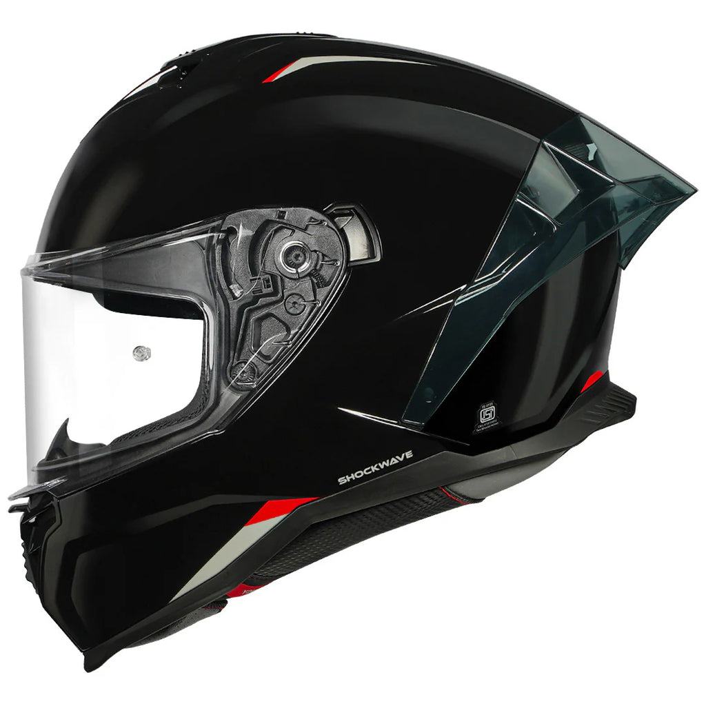 KordaShockwaveSolidGlossBlackHelmet2