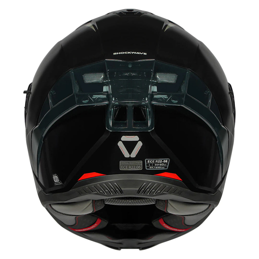 KordaShockwaveSolidGlossBlackHelmet4