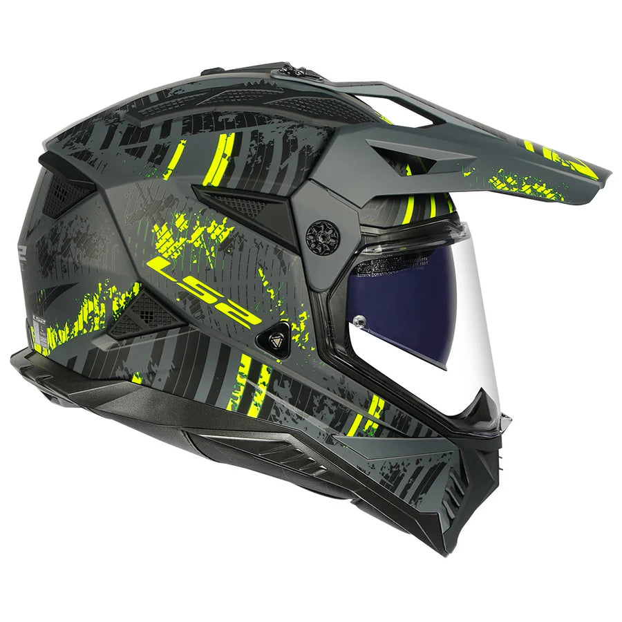 LS2Pioneer2CrazyMattBlackH-VYellowHelmet1