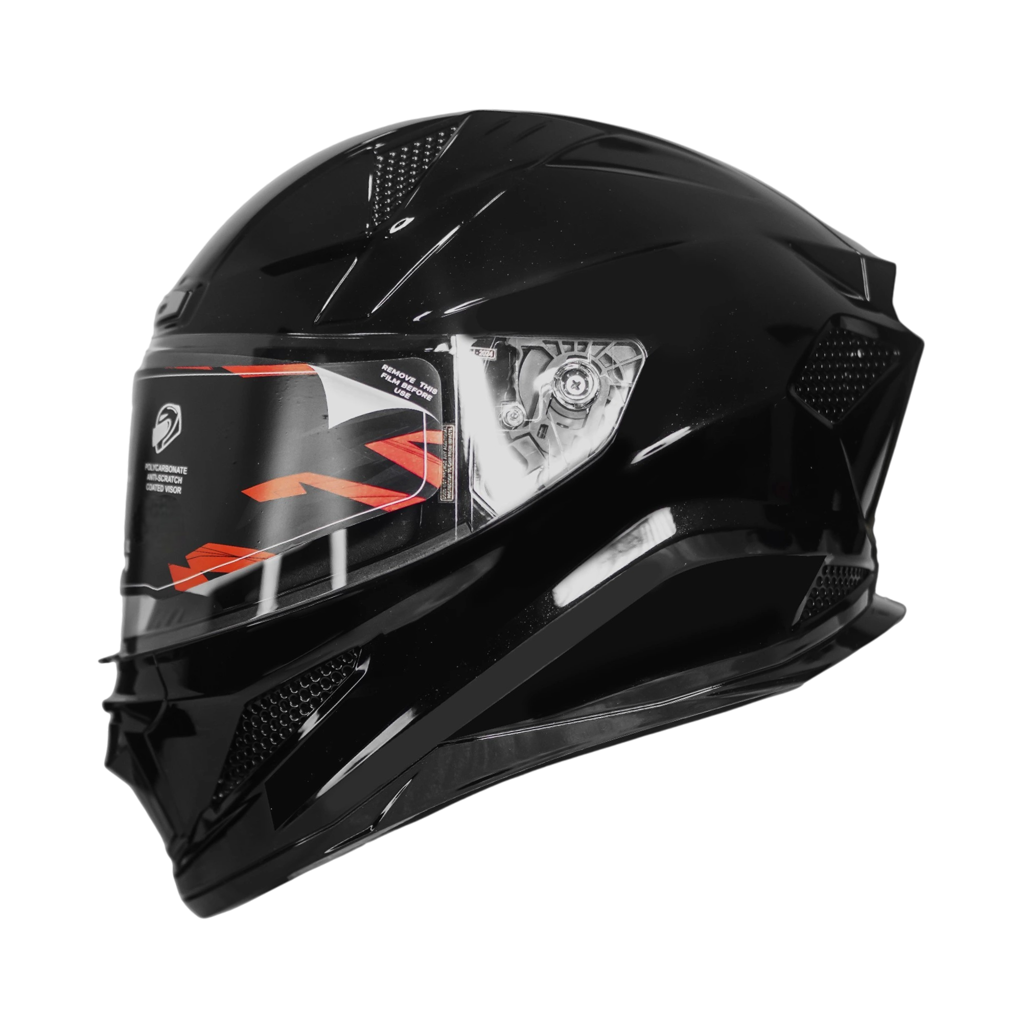 STEELBIRD SBH 25 SHARP GLOSS BLACK DUAL VISOR HELMET