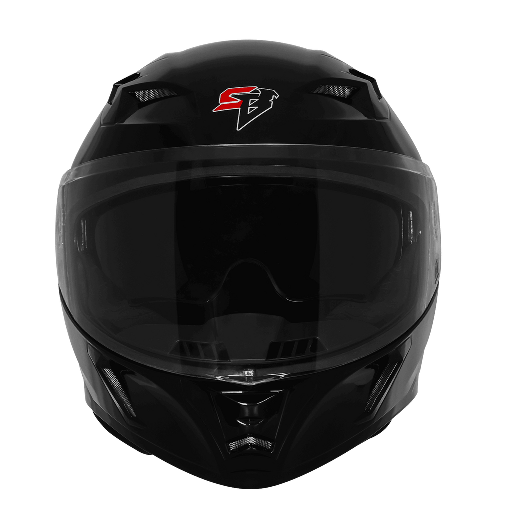 STEELBIRD SBA 11 TORNADO GLOSS BLACK HELMET