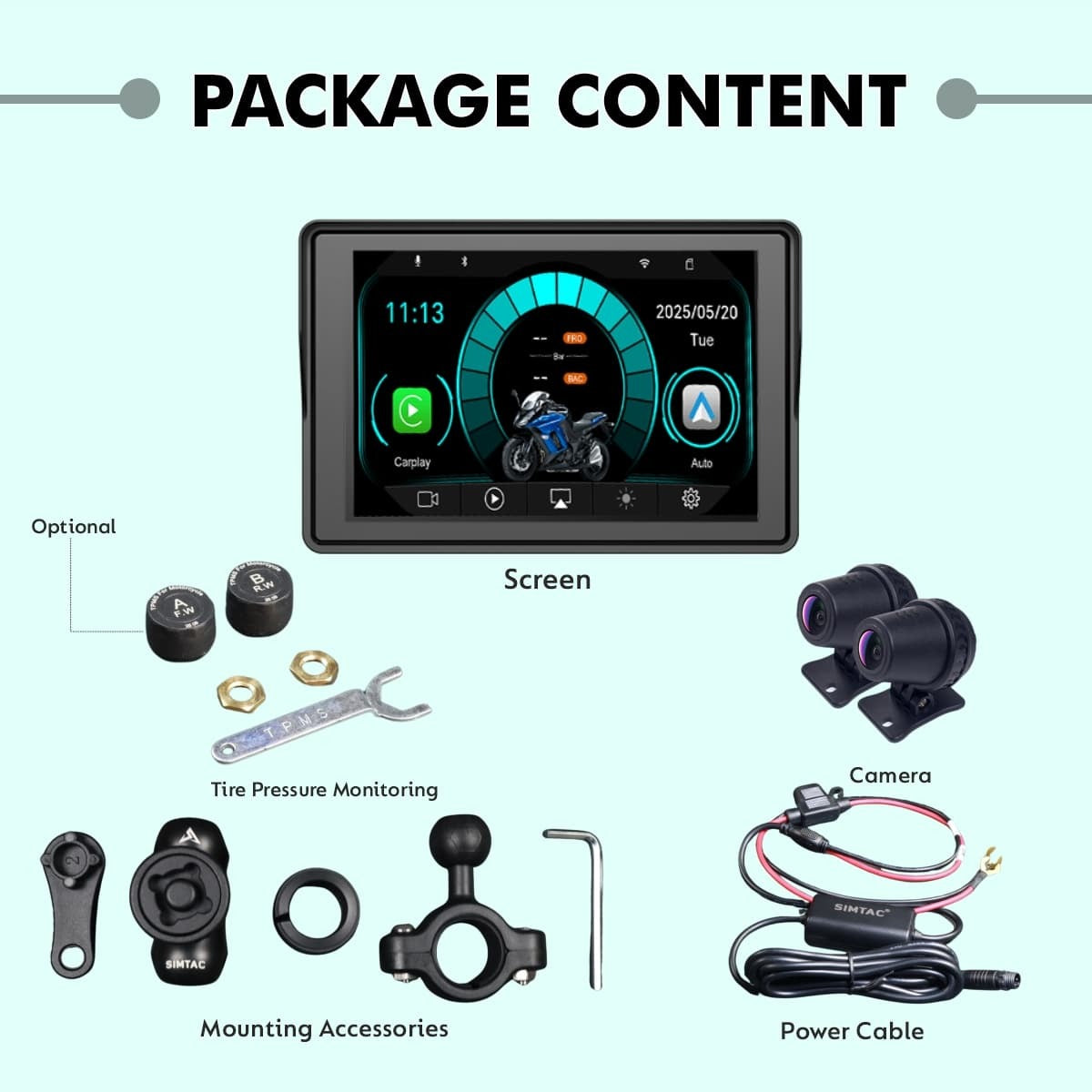 SIMTAC M4D NAVIGATION SCREEN  (with camera)