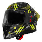 STEELBIRD SXE TPE EDITION ST1 GLOSS BLACK NEON  - SBH 61