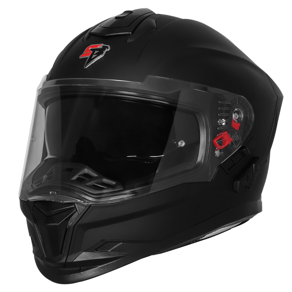 STEELBIRD FIGHTER BASS X BLUETOOTH HELMET - GLOSS BLACK