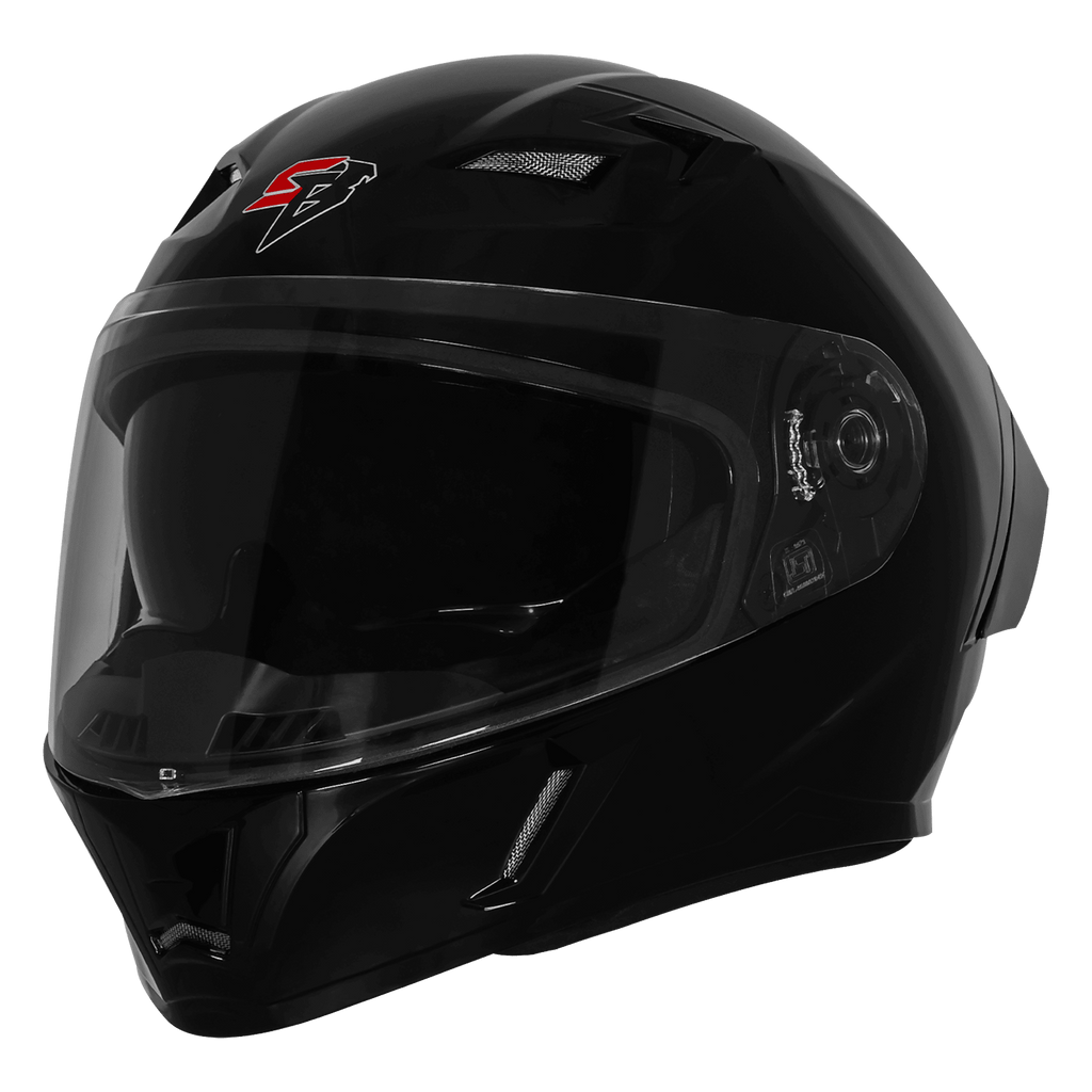 STEELBIRD SBA 11 TORNADO GLOSS BLACK HELMET