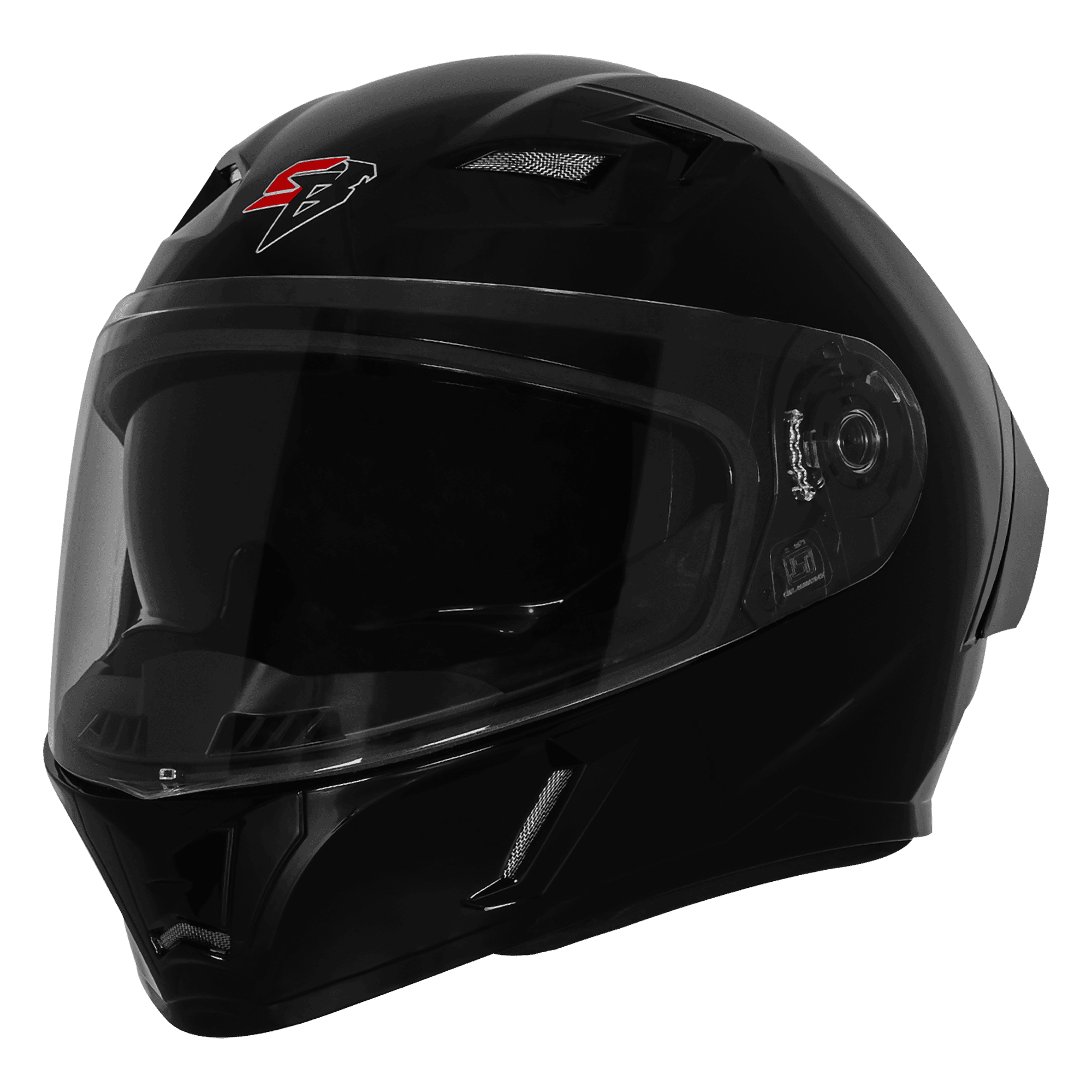 STEELBIRD SBA 11 TORNADO GLOSS BLACK HELMET