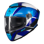 MT Thunder 4 SV Freeway A17 Gloss Blue White Helmet