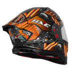 STEELBIRD SXE TPE EDITION ST1 GLOSS BLACK ORANGE  - SBH 61