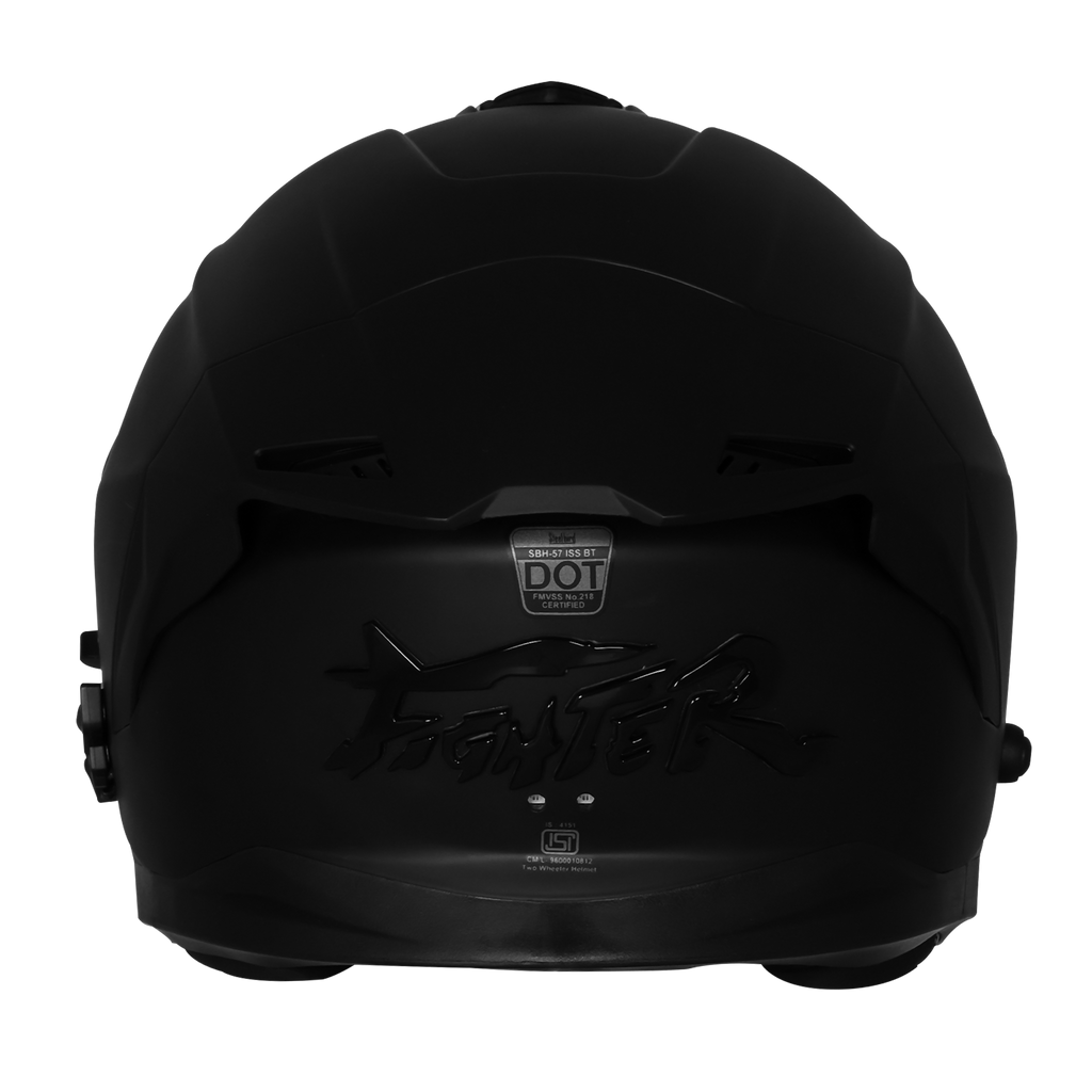STEELBIRD FIGHTER BASS X BLUETOOTH HELMET - GLOSS BLACK