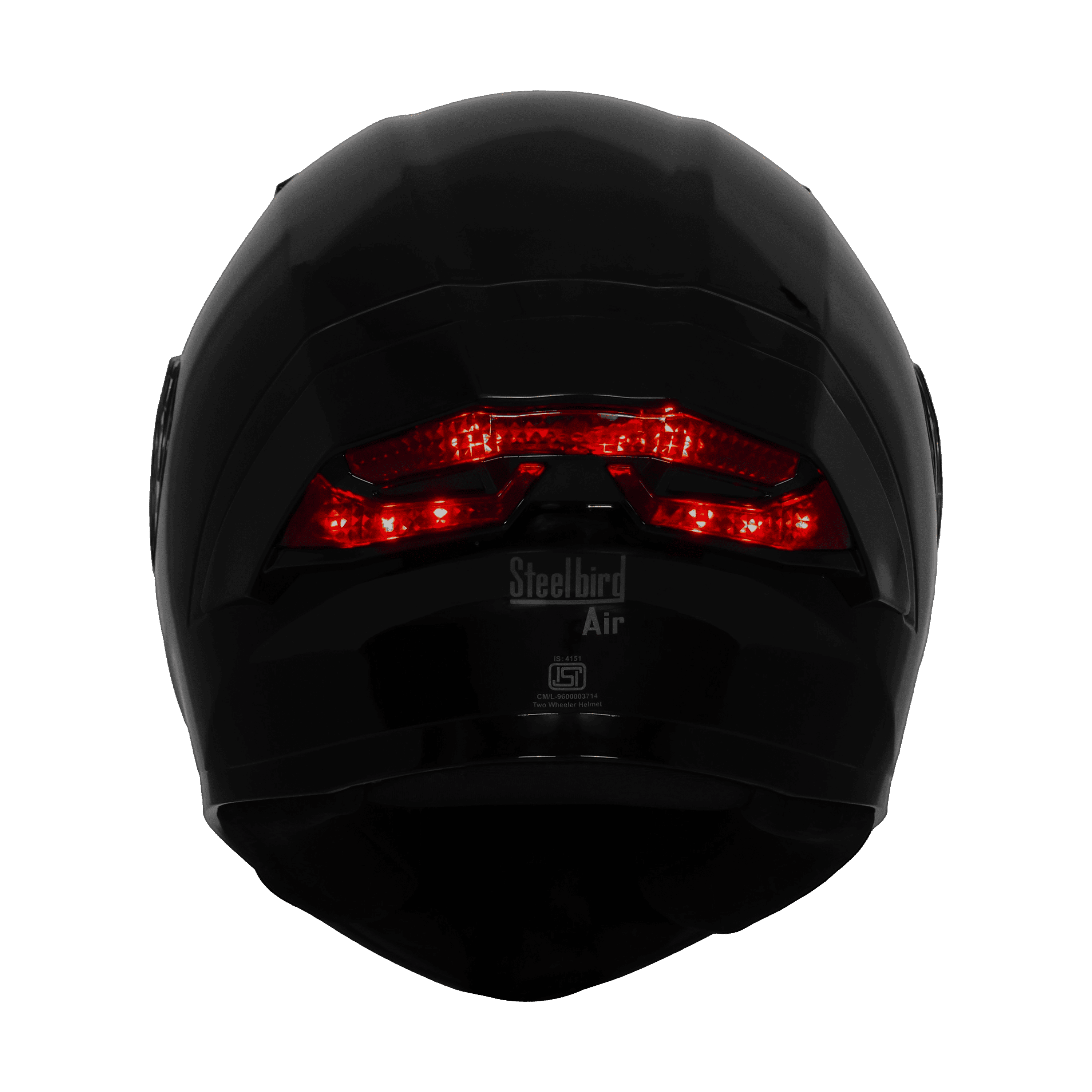 STEELBIRD SBA 11 TORNADO GLOSS BLACK HELMET