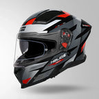 STUDDS HELIOS D2 CIRCUIT - GLOSS BLACK RED