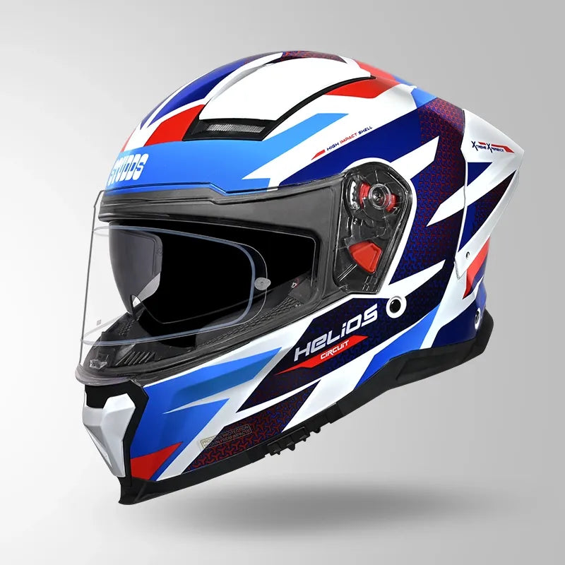 STUDDS HELIOS D2 CIRCUIT - GLOSS WHITE BLUE