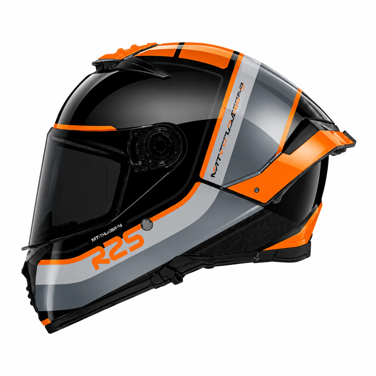 MT Thunder 4 SV R25 B4 Gloss Black Orange Helmet