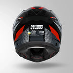 STUDDS HELIOS D2 CIRCUIT - GLOSS BLACK RED