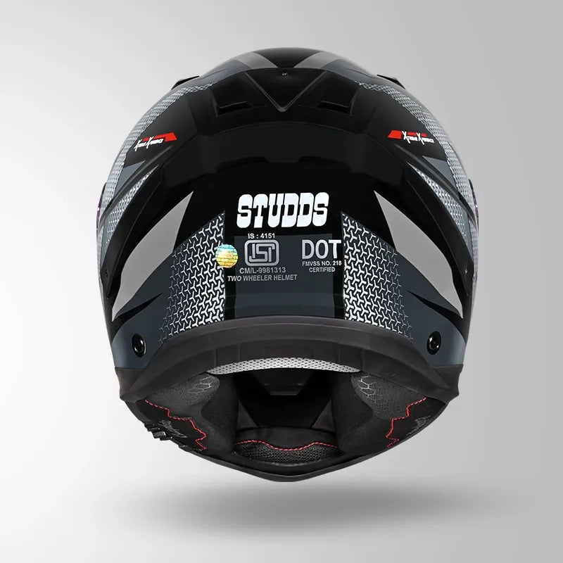 STUDDS HELIOS D2 CIRCUIT - GLOSS BLACK GREY