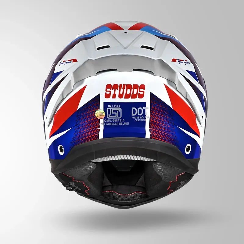 STUDDS HELIOS D2 CIRCUIT - GLOSS WHITE BLUE