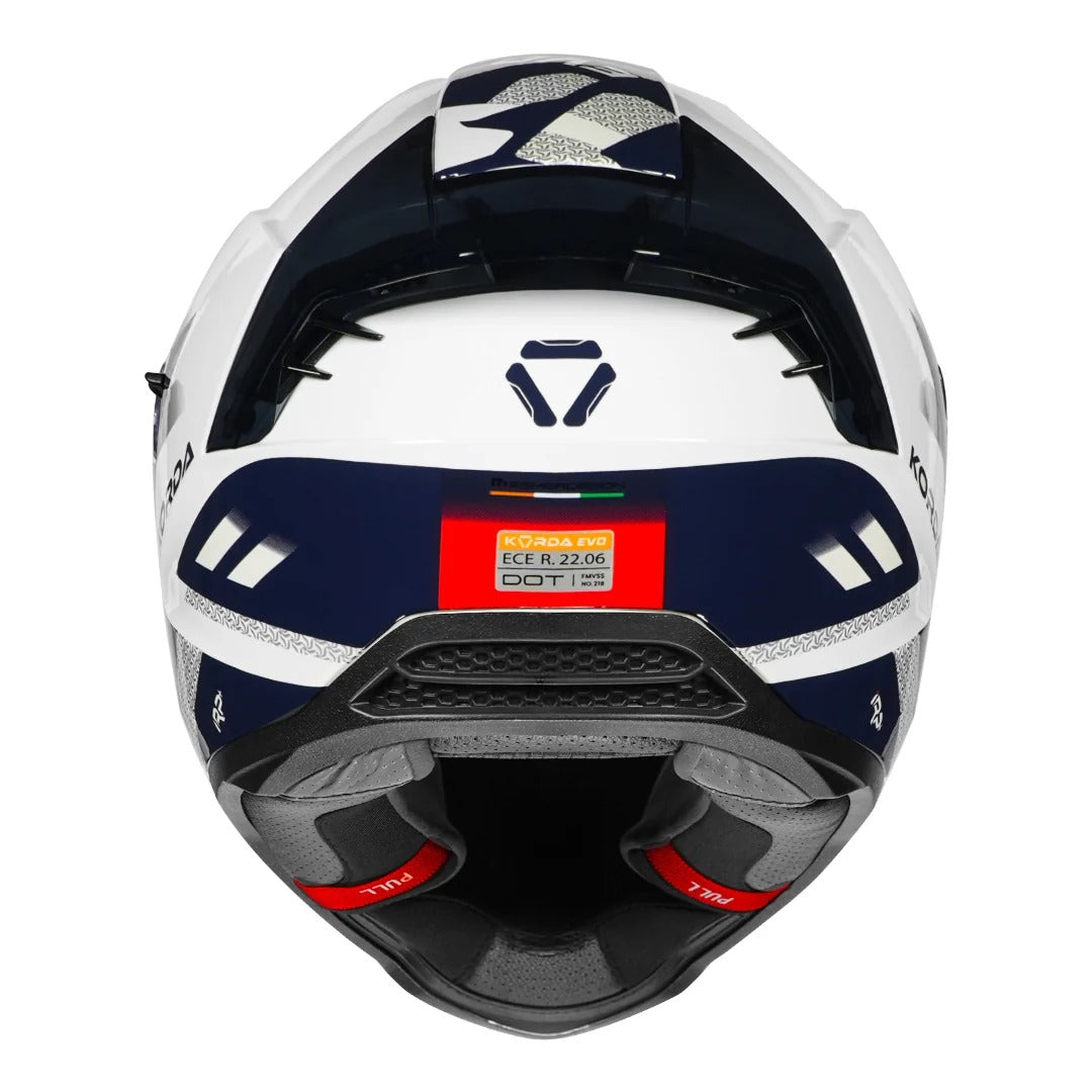 Korda Evo Triton Gloss White red helmet