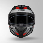 STUDDS HELIOS D2 CIRCUIT -MATT BLACK RED