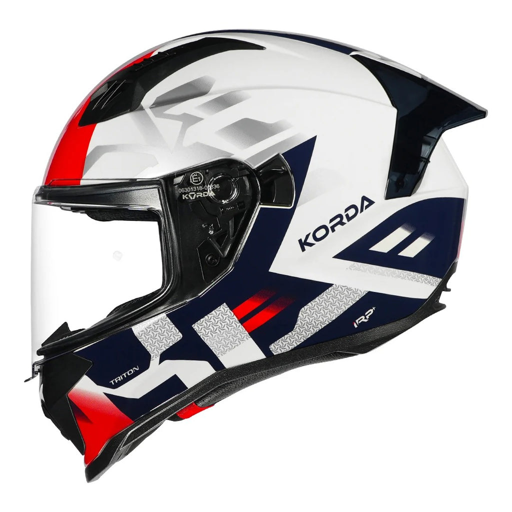 Korda Evo Triton Gloss White red helmet