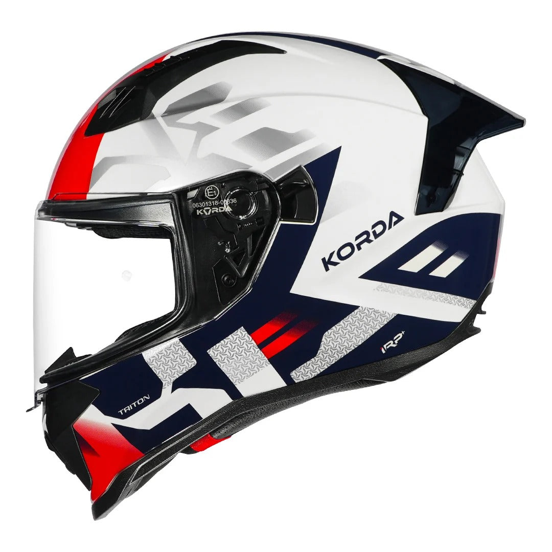Korda Evo Triton Gloss White red helmet