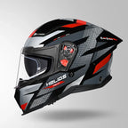 STUDDS HELIOS D2 CIRCUIT - GLOSS BLACK RED