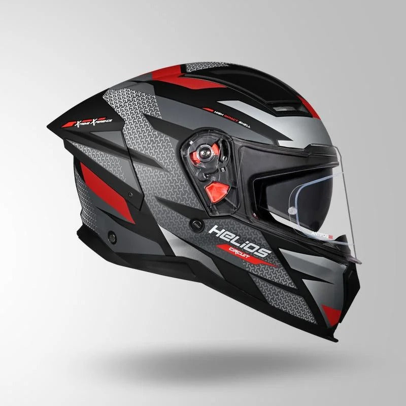STUDDS HELIOS D2 CIRCUIT -MATT BLACK RED