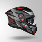 STUDDS HELIOS D2 CIRCUIT -MATT BLACK RED