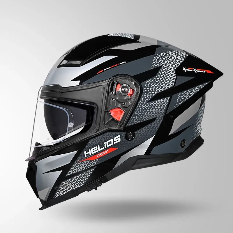 STUDDS HELIOS D2 CIRCUIT - GLOSS BLACK GREY