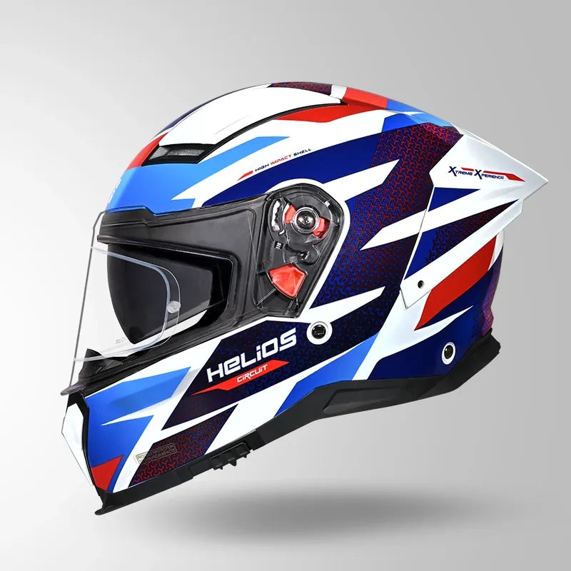 STUDDS HELIOS D2 CIRCUIT - GLOSS WHITE BLUE