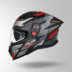 STUDDS HELIOS D2 CIRCUIT -MATT BLACK RED