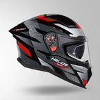 STUDDS HELIOS D2 CIRCUIT - GLOSS BLACK RED