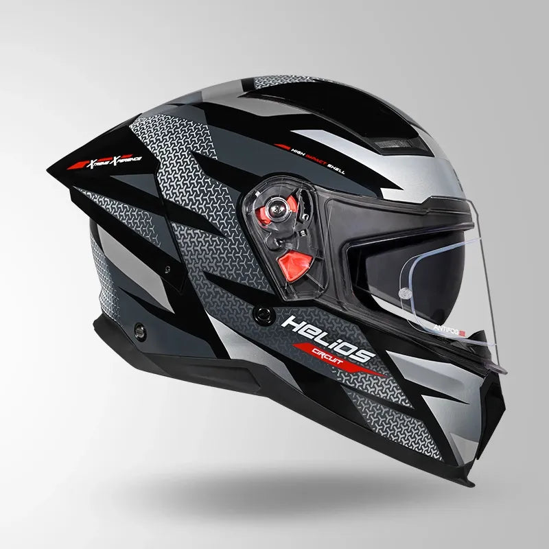 STUDDS HELIOS D2 CIRCUIT - GLOSS BLACK GREY
