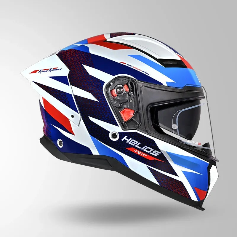 STUDDS HELIOS D2 CIRCUIT - GLOSS WHITE BLUE