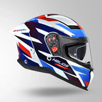 STUDDS HELIOS D2 CIRCUIT - GLOSS WHITE BLUE