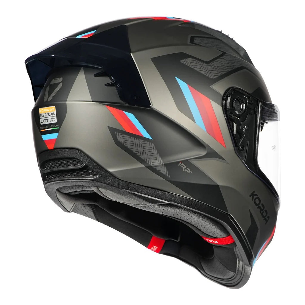 Korda Evo Orcus Matt Grey Red Blue helmet