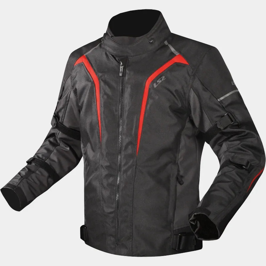 LS2 SEPANG RIDING JACKET - BLACK RED