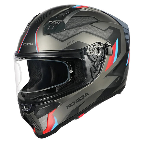 Korda Evo Orcus Matt Grey Red Blue helmet