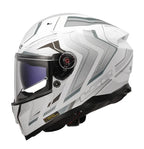 LS2 FF811 VECTOR II ALIZER - GLOSS WHITE SILVER