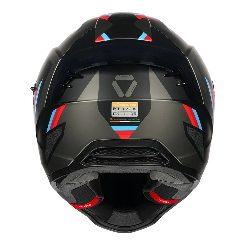 Korda Evo Orcus Matt Grey Red Blue helmet