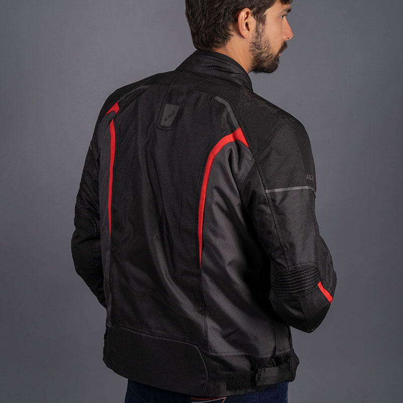 LS2 SEPANG RIDING JACKET - BLACK RED