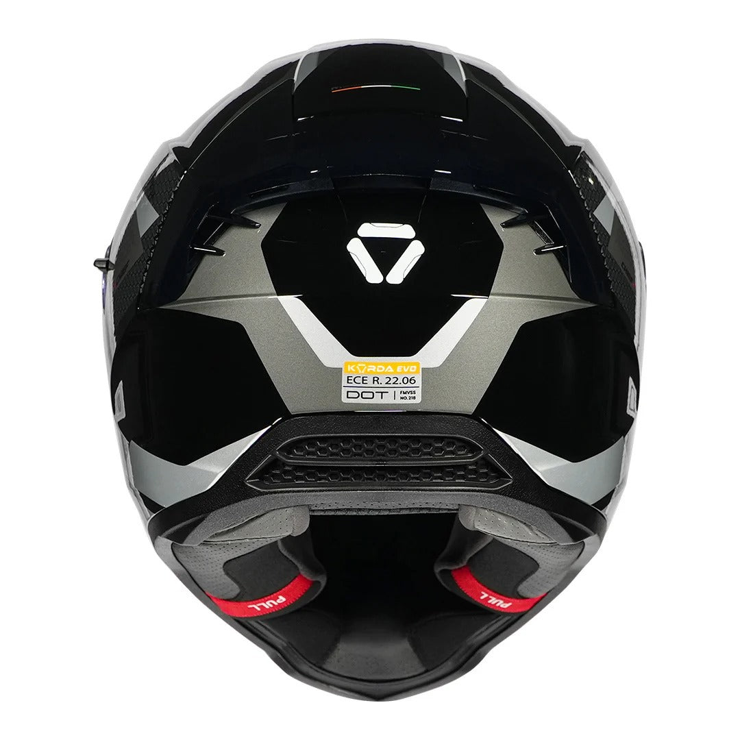 Korda Evo Chief Gloss Black Silver helmet