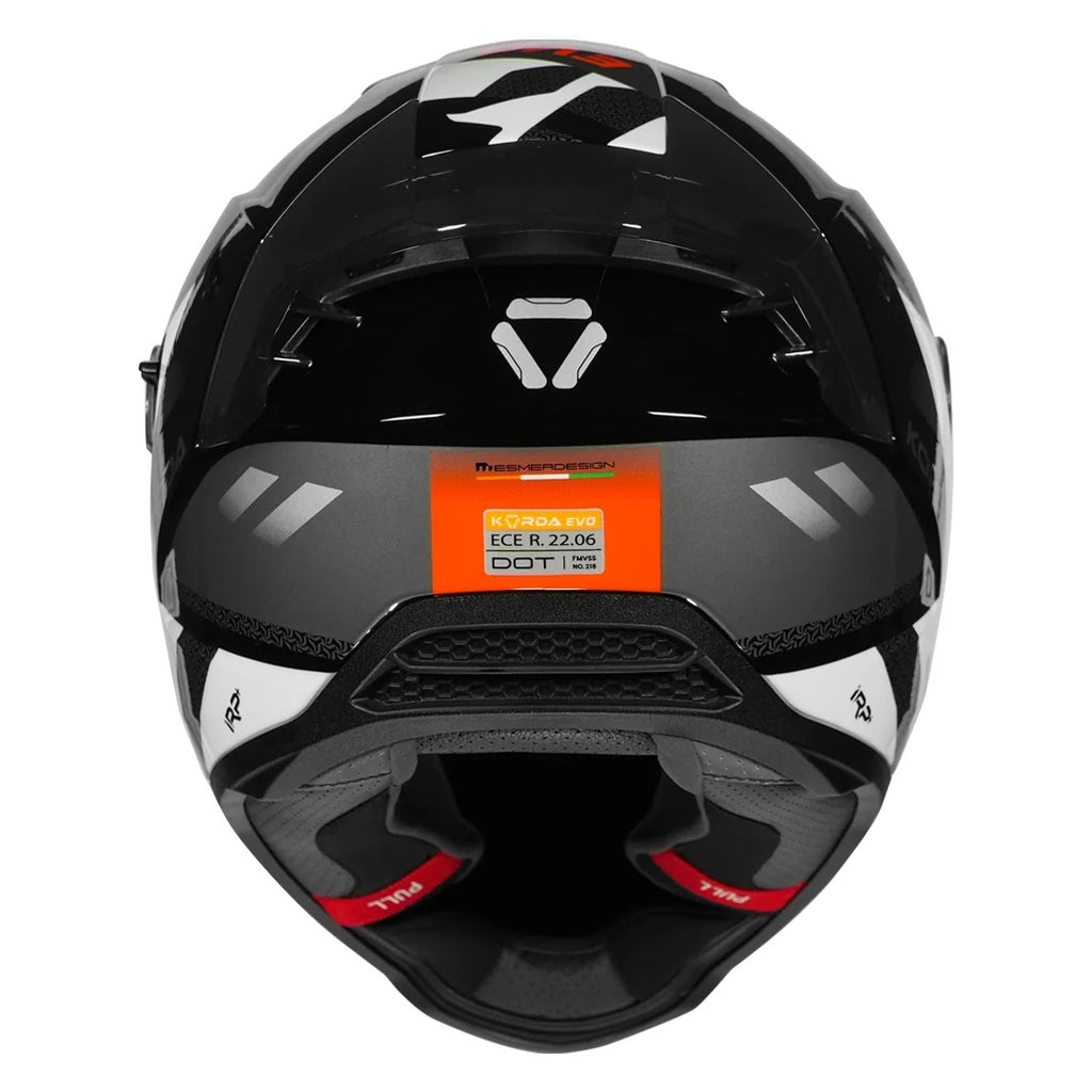 Korda Evo Triton Gloss White orange helmet