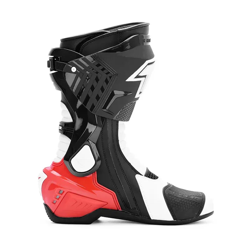 TIGER TR X ONE PRO BOOTS BLACK WHITE RED