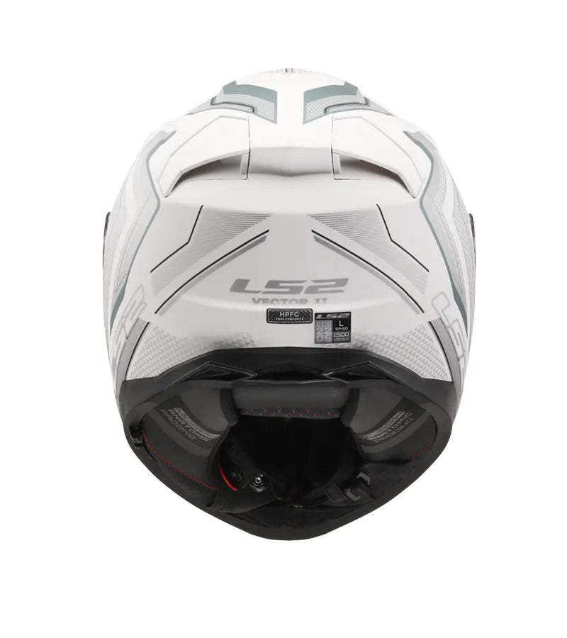 LS2 FF811 VECTOR II ALIZER - GLOSS WHITE SILVER