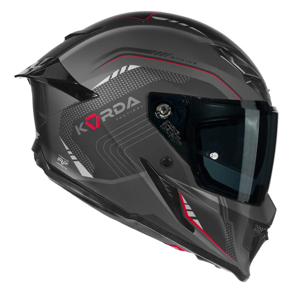 Korda Icon Strike Helmet - Matt Black Red